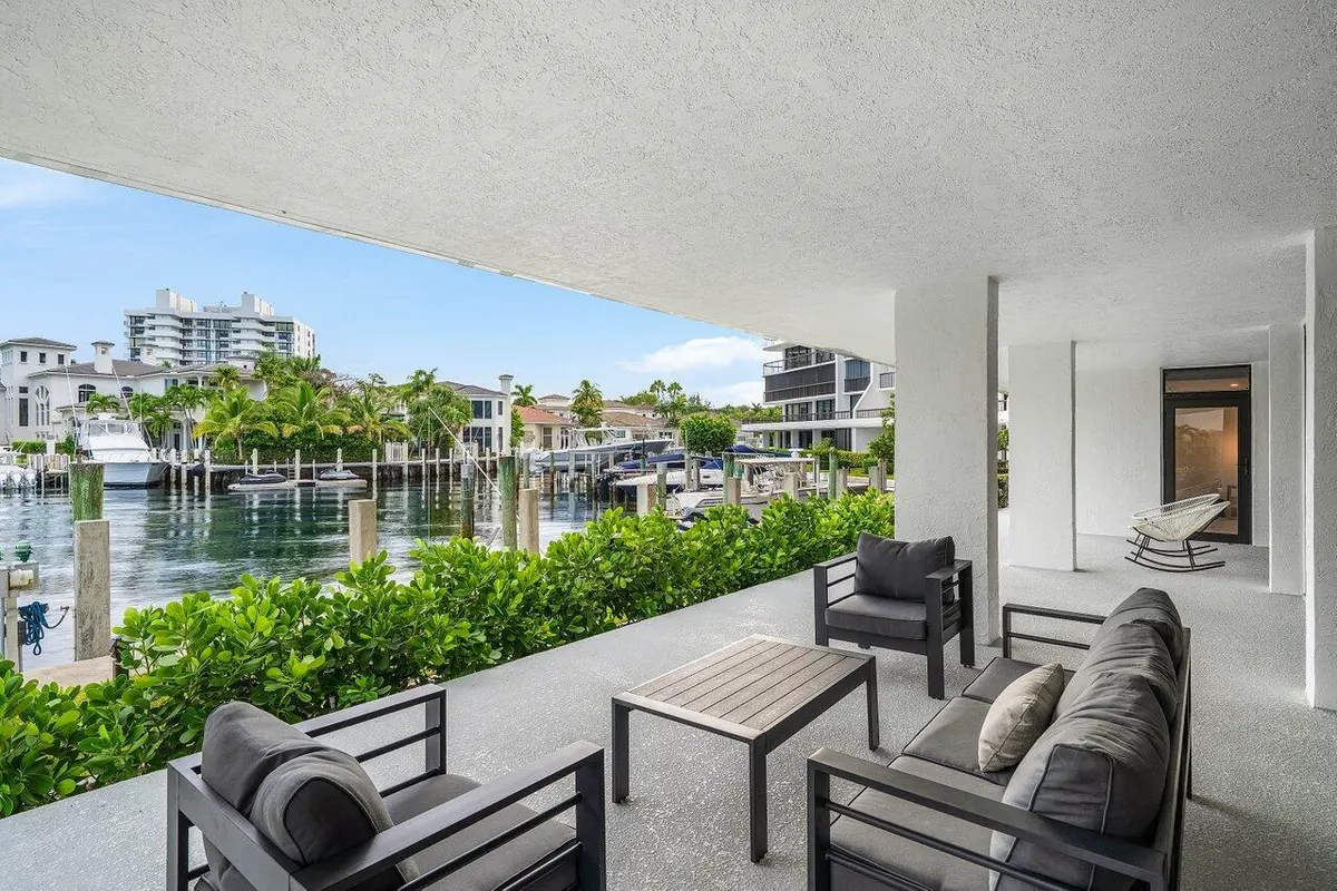 Covered Terrace at 4740 S Ocean Boulevard 105, Highland Beach