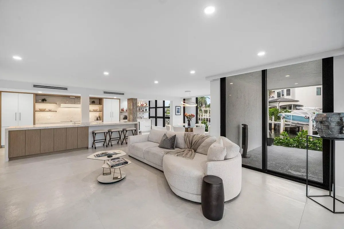 Living Room at 4740 S Ocean Boulevard 105, Highland Beach