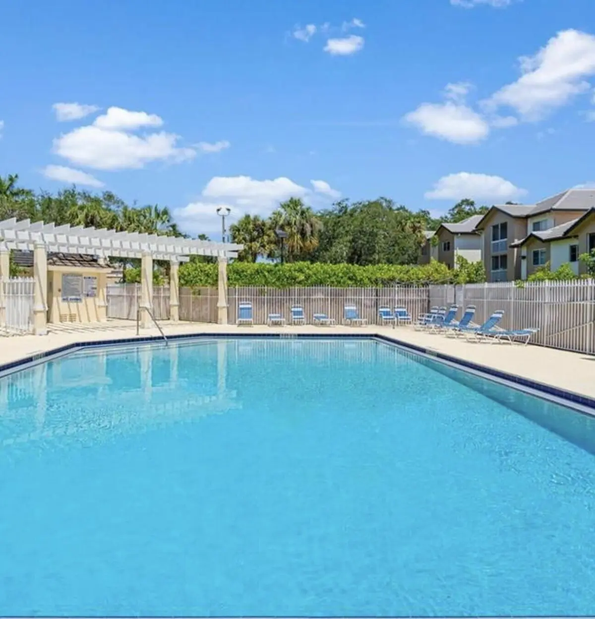 community pool area at 9807 NW 57 Manor, Coral Springs