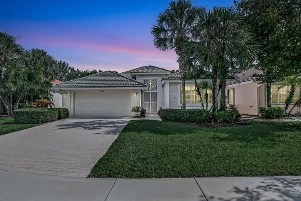 twilight photo 9152 Bay Harbour at 9152 Bay Harbour Circle, West Palm Beach