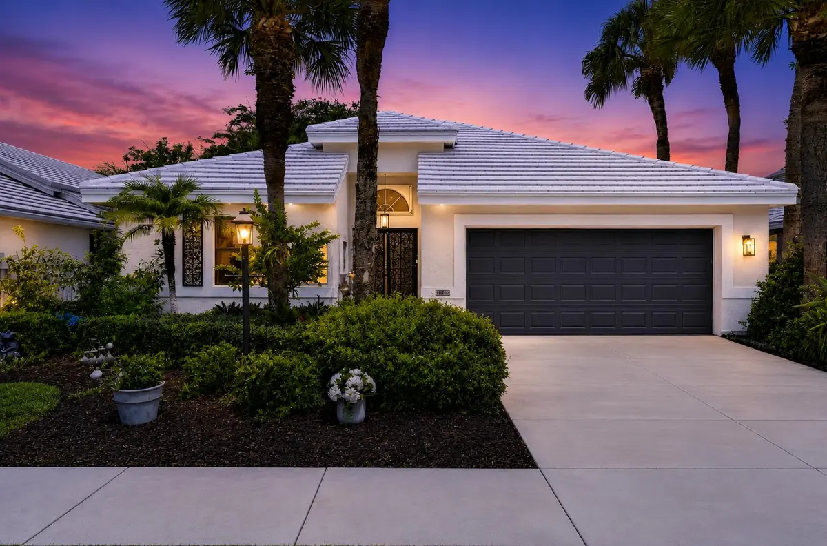 Twilight Ext. Front at 2865 N Clearbrook Circle, Delray Beach