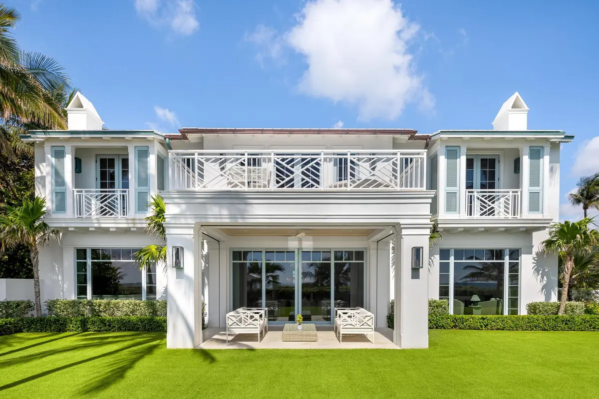 Oceanfront Side of House at 1540 S Ocean Boulevard, Palm Beach