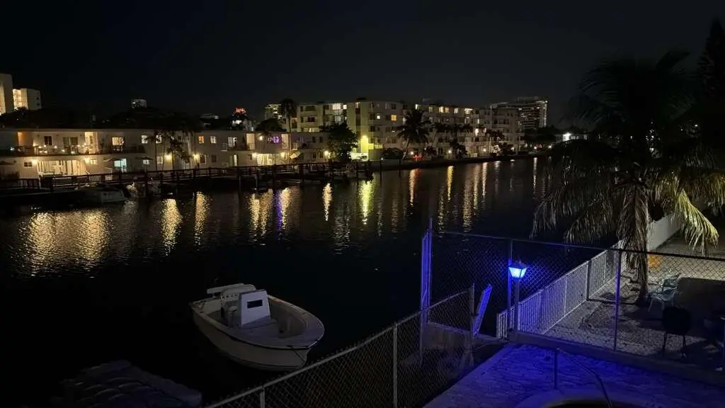 Evening Balcony view at 8001 N CRESPI Boulevard 2C, Miami Beach