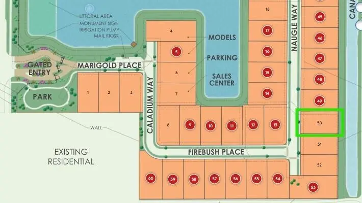 Marigold 50 map at 5044 Naugle Way Livingston 50, Davie