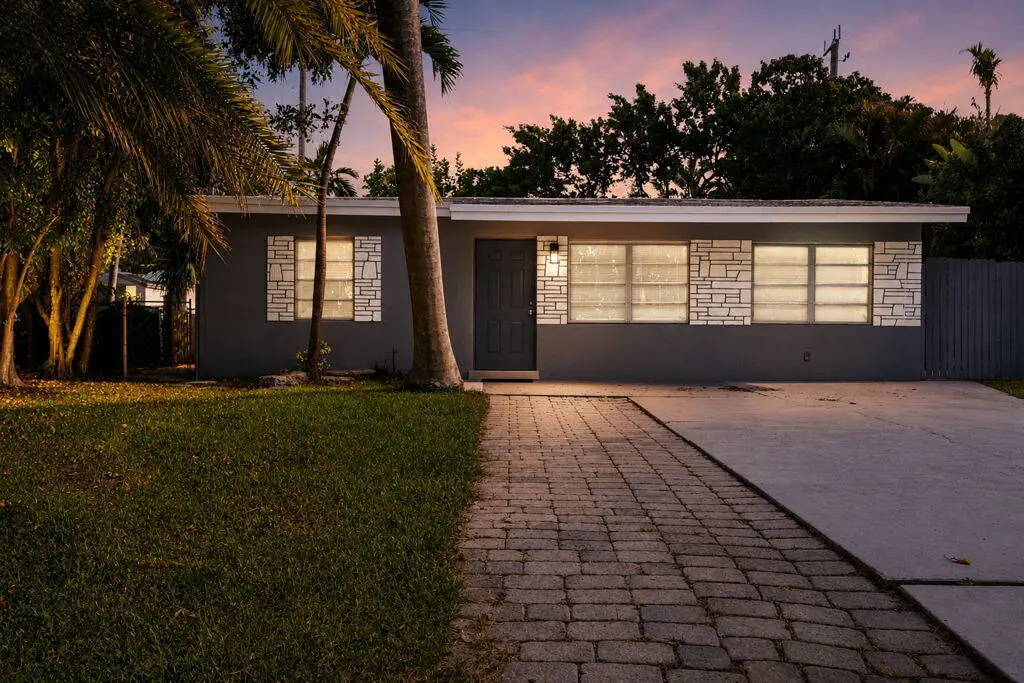 1472 NE 25 Ct_Ext.Front Eve at 1472 NE 25TH Court, Pompano Beach