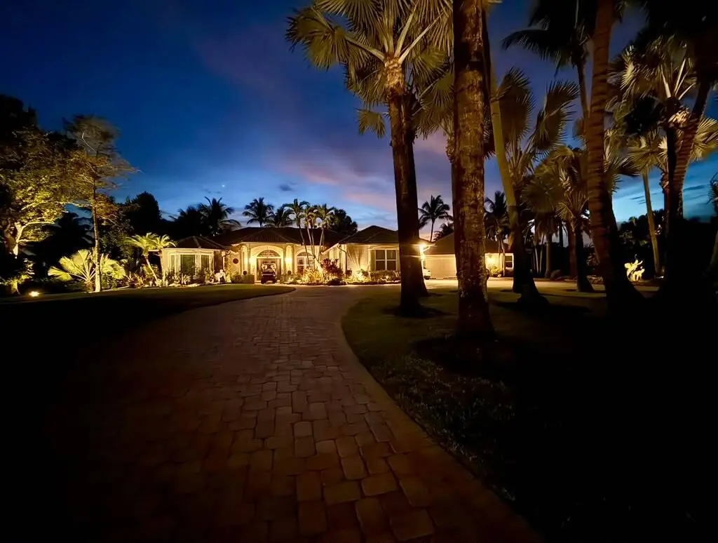 Front dusk view at 14636 Stirrup Lane, Wellington
