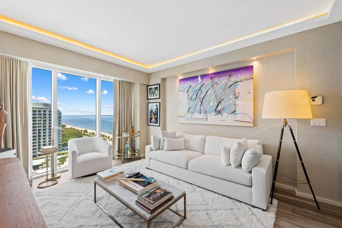 Living Room at 551 N FORT LAUDERDALE BEACH Boulevard R1801, Fort Lauderdale