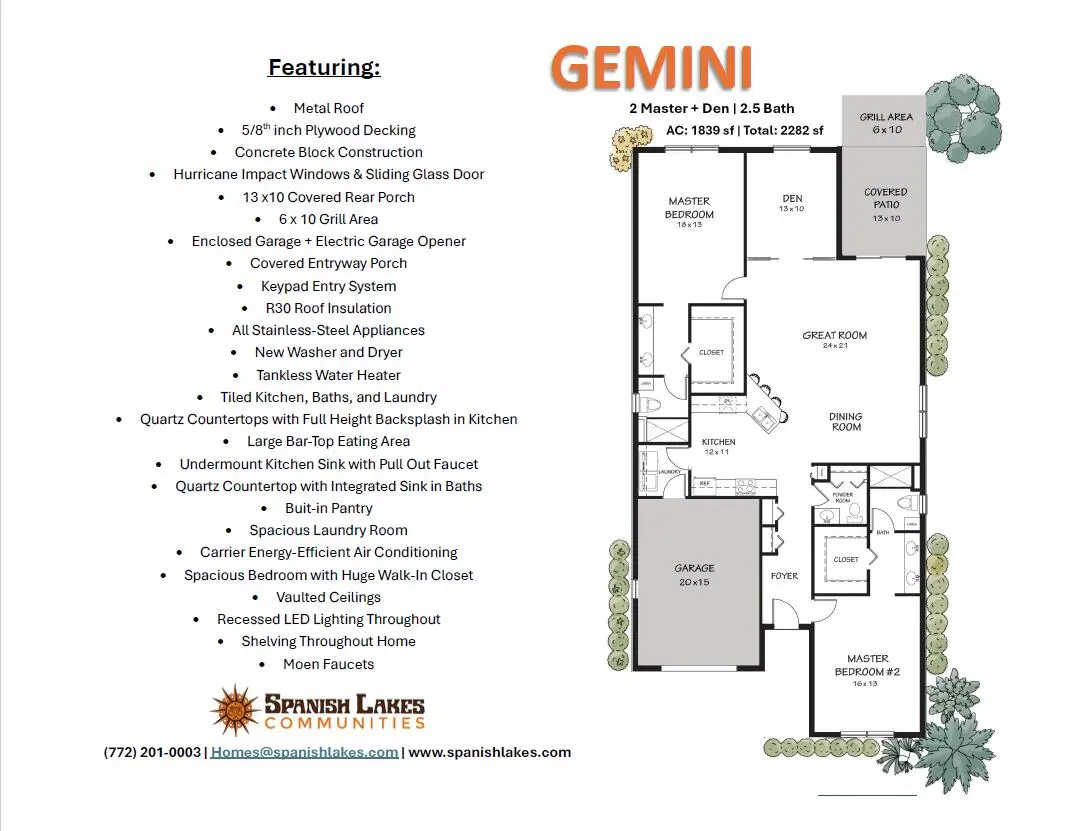 Floor Plan and Features at 194 Mediterranean Boulevard, Port St. Lucie