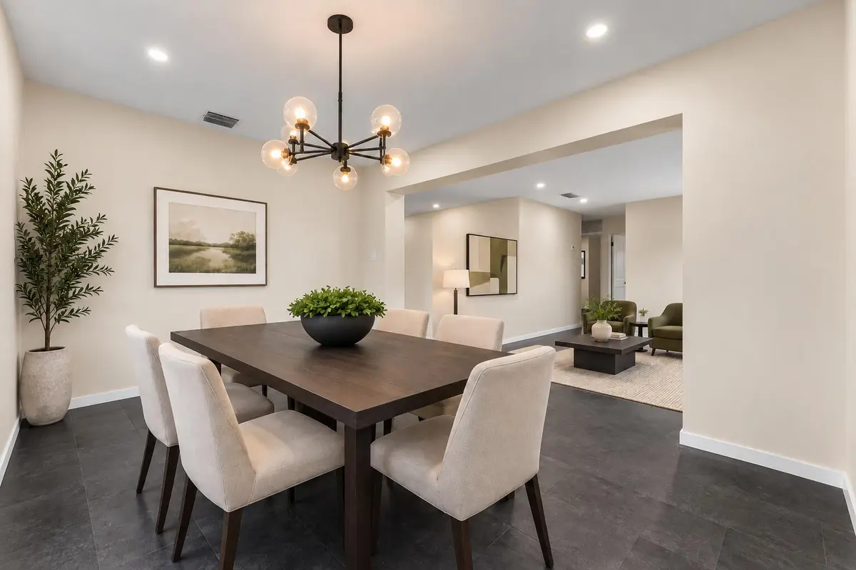 Nook and the living room at 321 NE 59th Street, Oakland Park