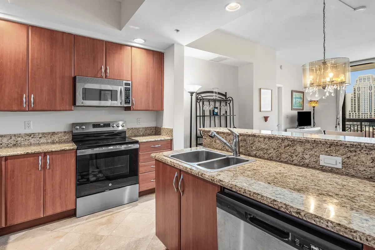Kitchen with Stainless Steel Appliances at 801 S OLIVE Avenue 903, West Palm Beach