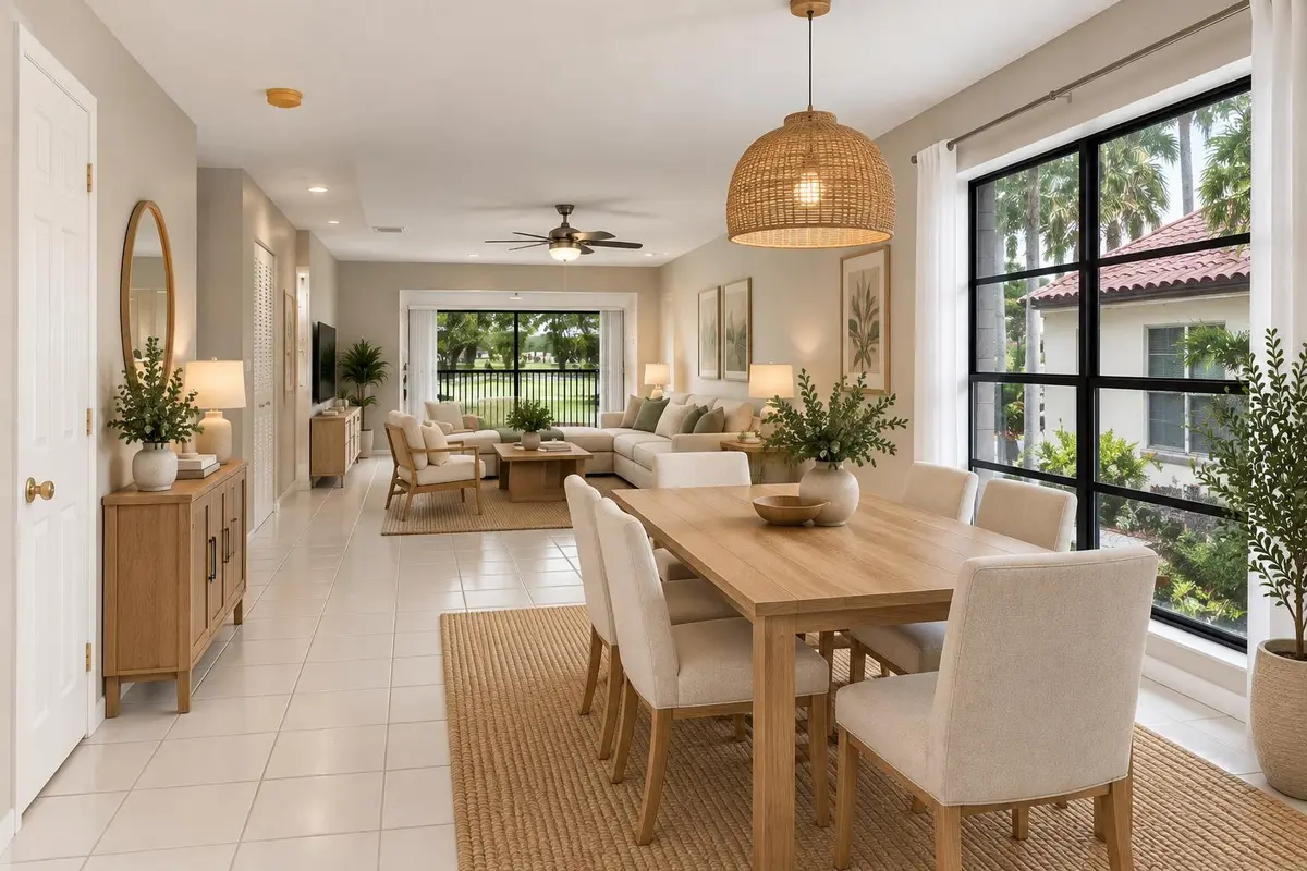living room at 21852 Arriba 6-h, Boca Raton