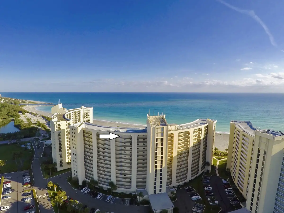 Aerial with 1407 Marker at 300 Ocean Trail Way 1407, Jupiter