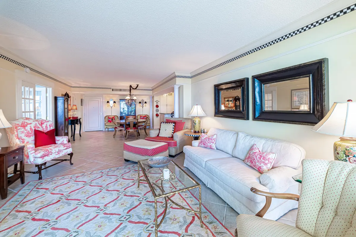 Living Room at 3450 S Ocean Boulevard 408, Palm Beach