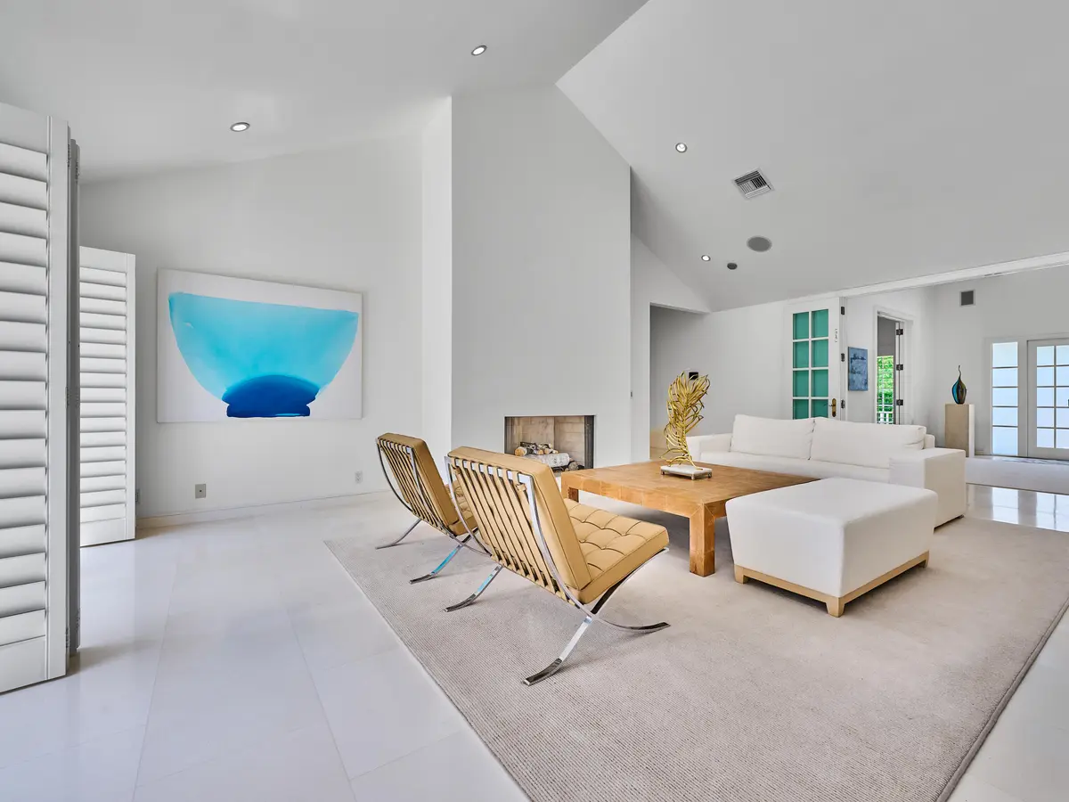Living Room Toward Front Entry at 222 Monterey Road, Palm Beach