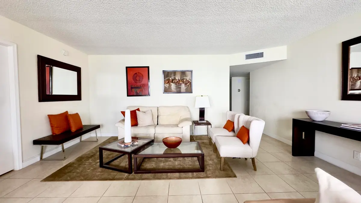 Living Room at 5100 N OCEAN Boulevard 1012, Lauderdale-By-The-Sea