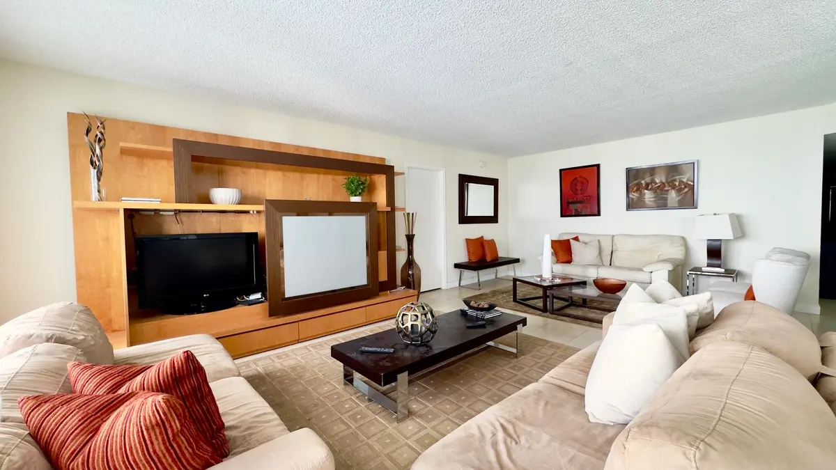 Living Room at 5100 N OCEAN Boulevard 1012, Lauderdale-By-The-Sea