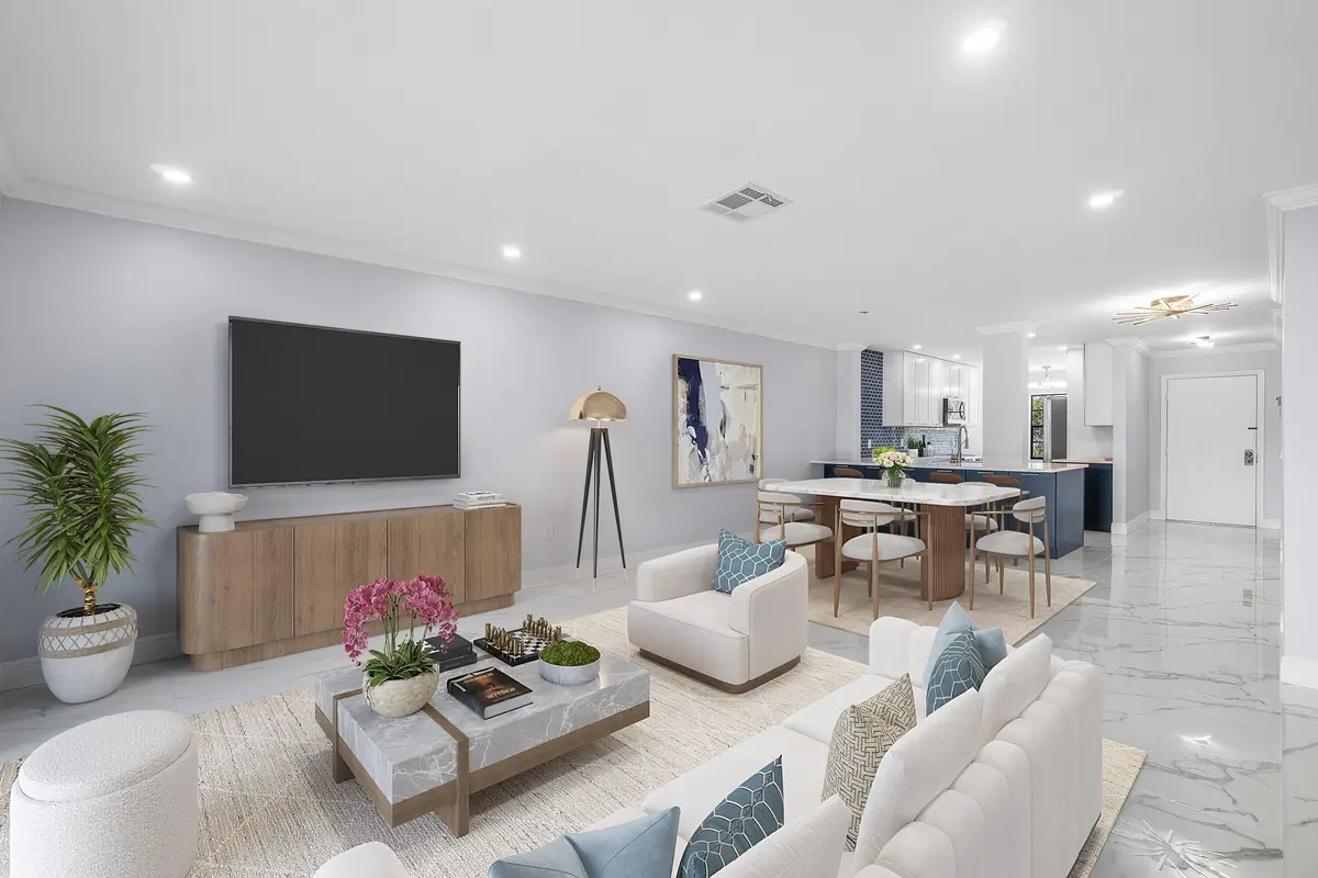 Living Room at 15 SOUTHPORT Lane D, Boynton Beach