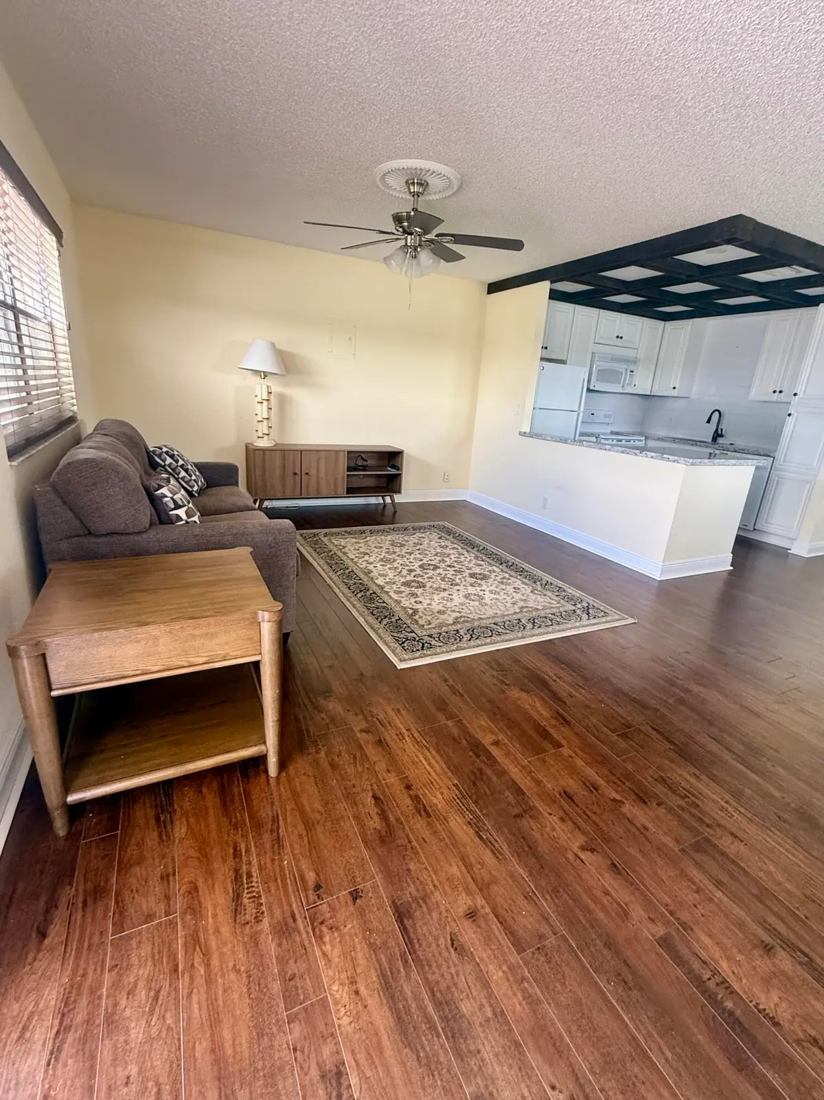 Living Room/Kitchen view at 34 Valencia B, Delray Beach