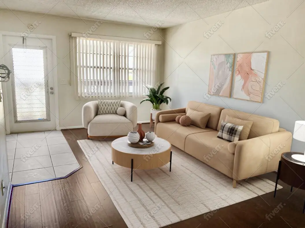 Virtual living room at 4052 Hythe C, Boca Raton
