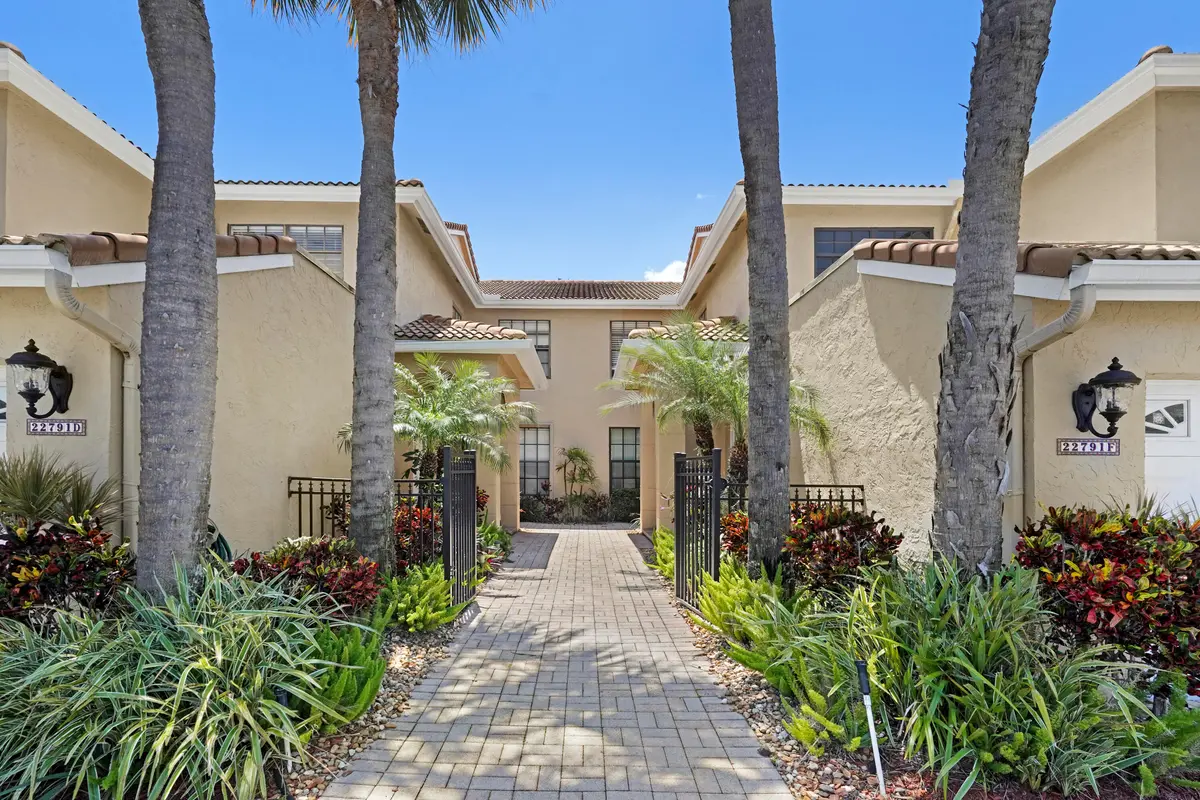 Lush Courtyard Entrance at 22791 TRELAWNY Terrace D, Boca Raton