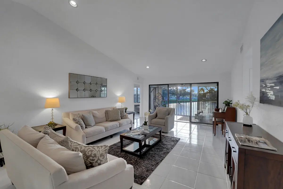 Living Room with Gorgeous Lake View at 22791 TRELAWNY Terrace D, Boca Raton
