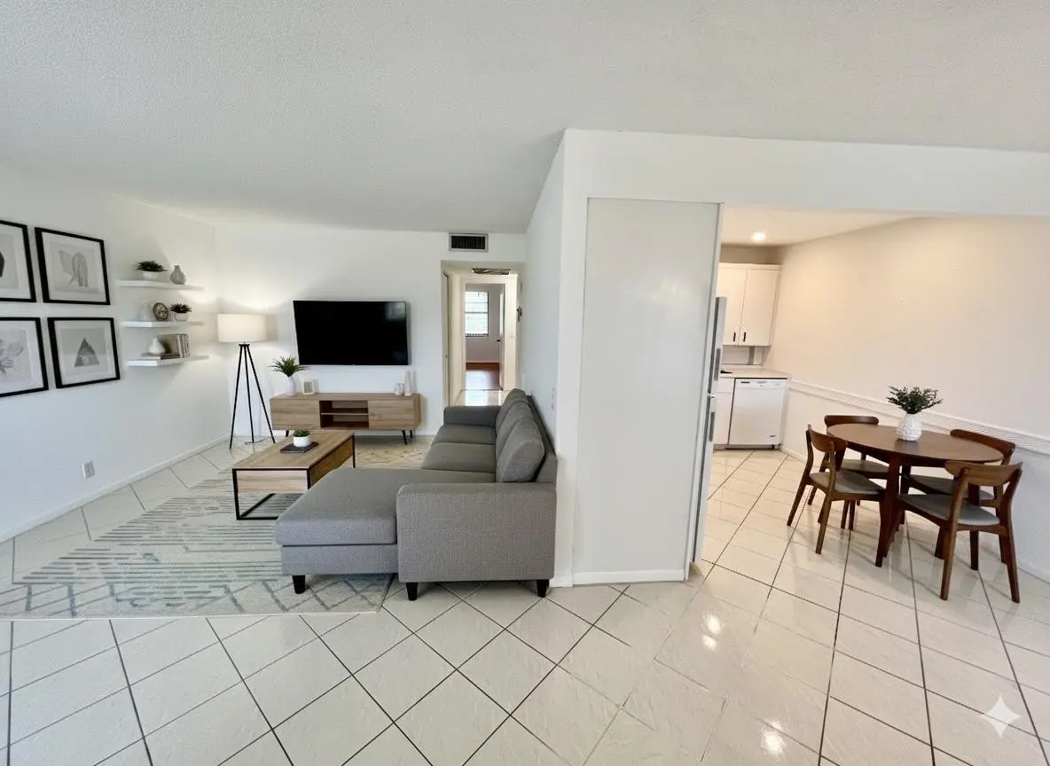 This picture has AI virtual staging. at 3002 Newcastle A, Boca Raton