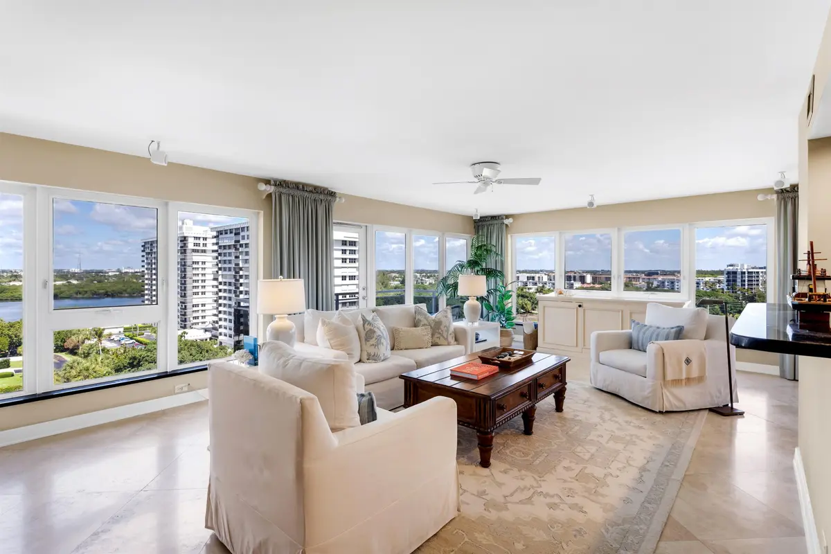 CORNER LIVING ROOM VIEW at 2066 N Ocean Boulevard 10NW, Boca Raton