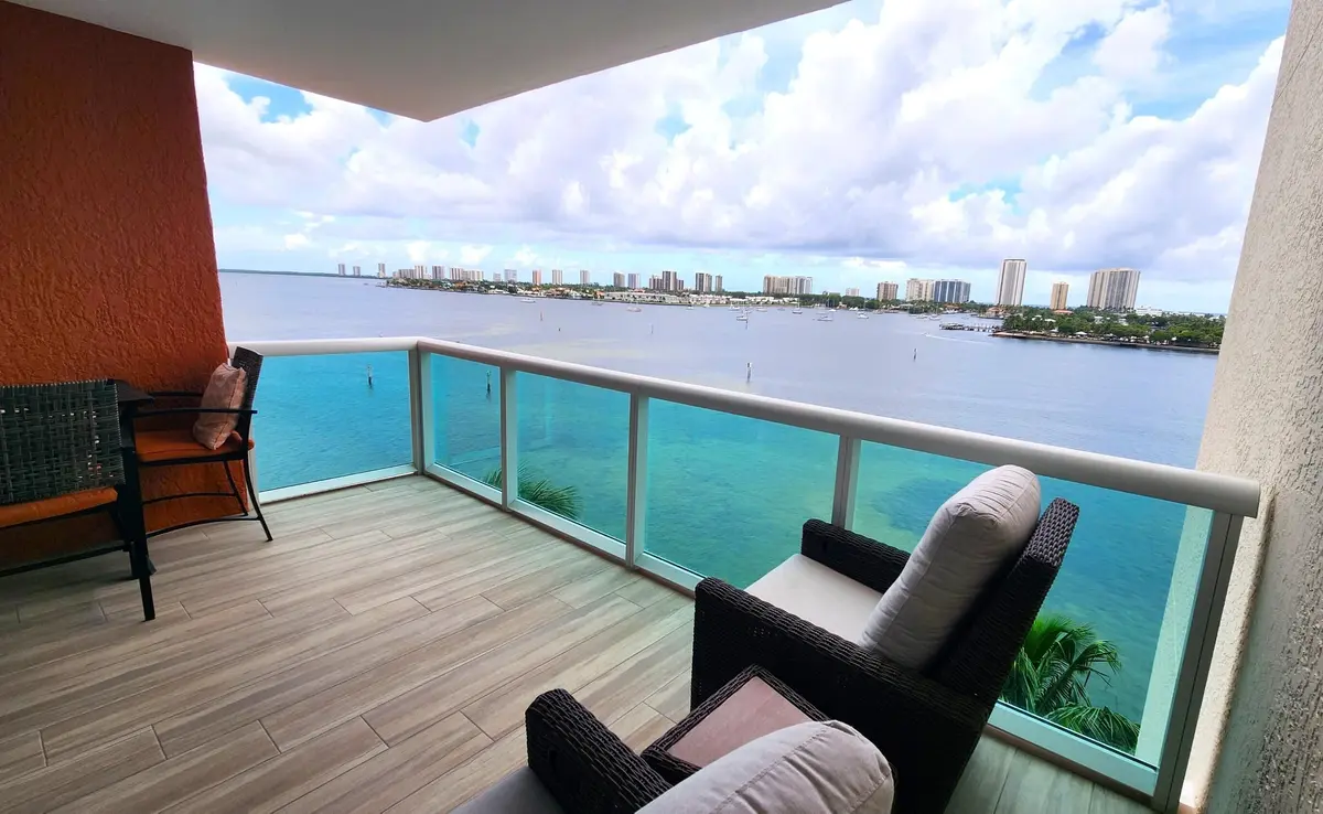 Tiled Patio with Expansive Water Views at 2640 Lake Shore Drive 711, Riviera Beach