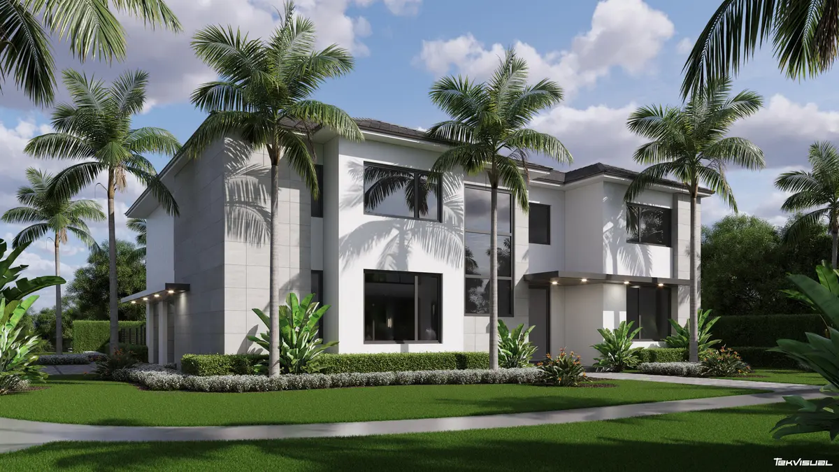 Front VIEW facing South at 4725 BRANDYWINE Drive, Boca Raton
