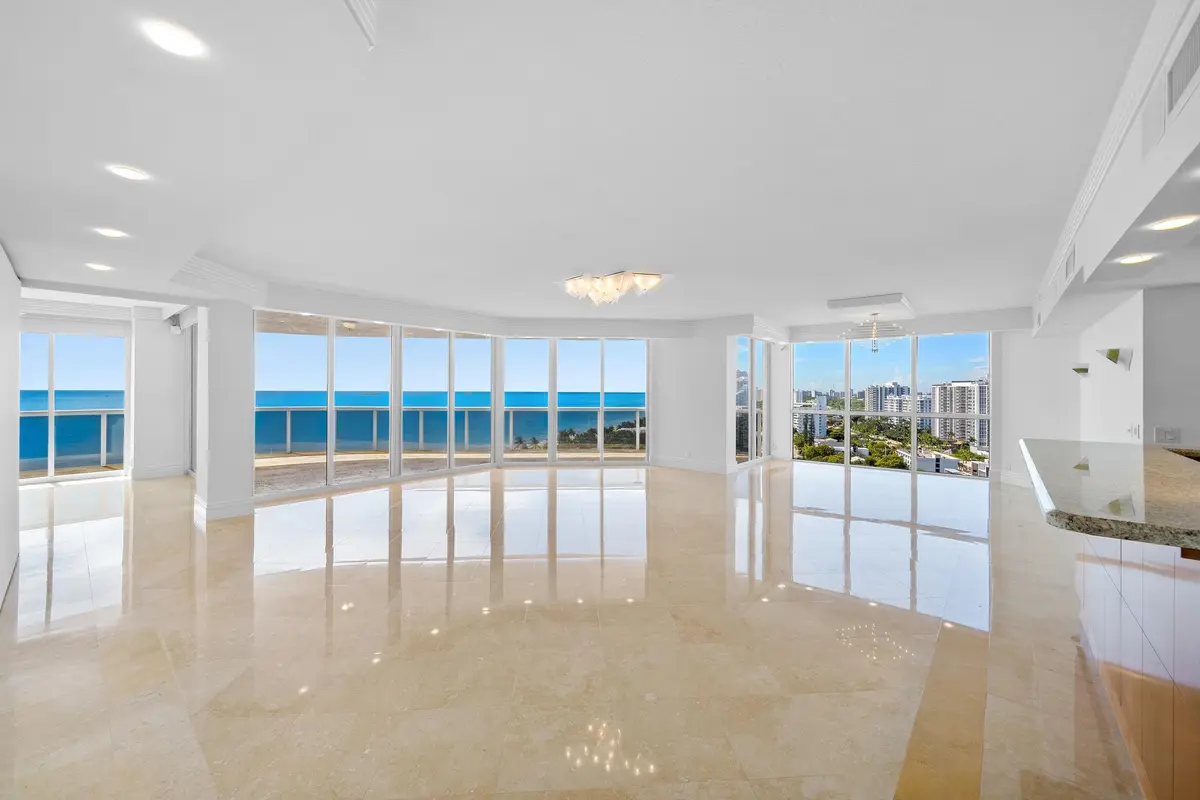 Living Area ocean views at 3100 N Ocean Boulevard 1610, Fort Lauderdale