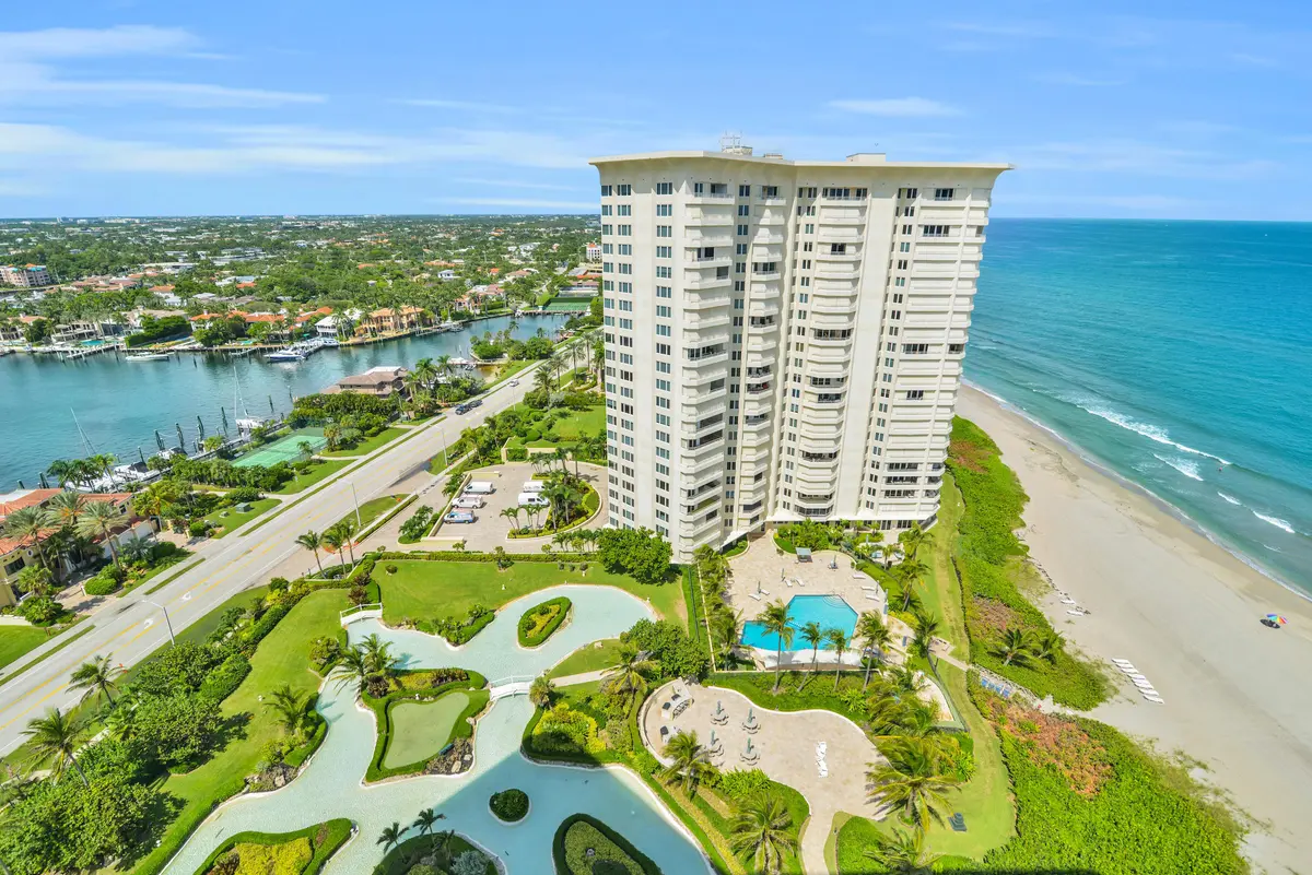 View from patio at 550 S Ocean Boulevard 2203, Boca Raton