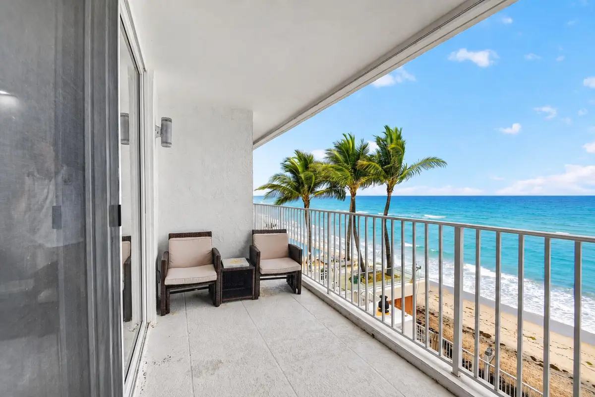 Balcony-Chairs-Palm Ocean View at 3580 S OCEAN Boulevard 4F, South Palm Beach