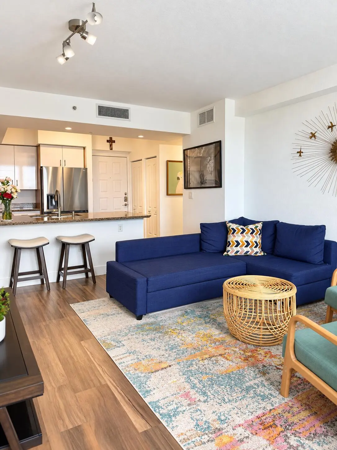 Living Room at 1830 Radius Drive 708, Hollywood