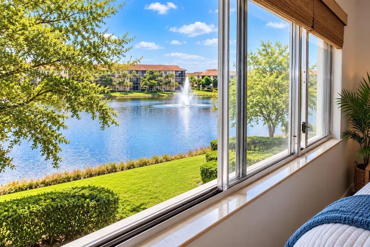 20-master_bedroom_window_staged_lake_vie at 13700 SW 11TH Street 210A, Pembroke Pines