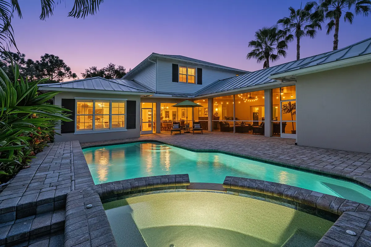 Back of Home at 2664 Greenway Drive, Jupiter