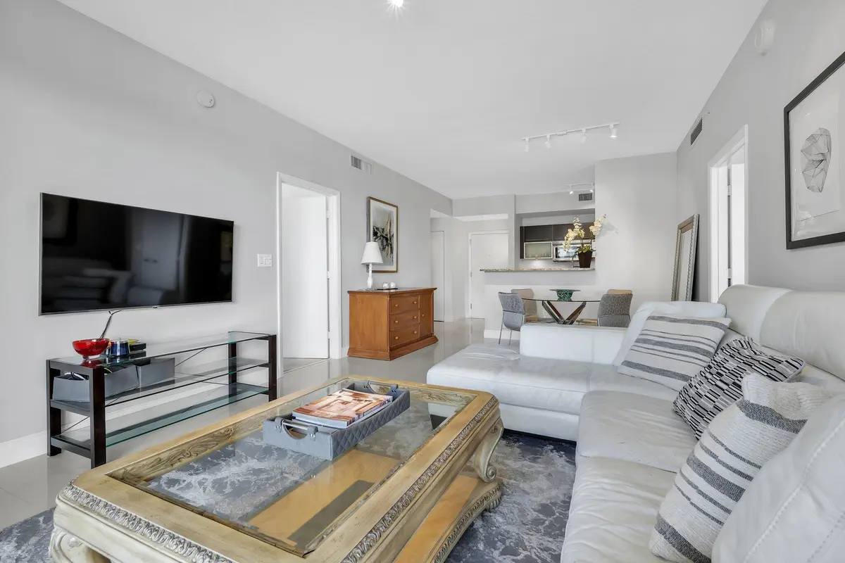 Fully Furnished Living Room at 550 Okeechobee Boulevard 820, West Palm Beach