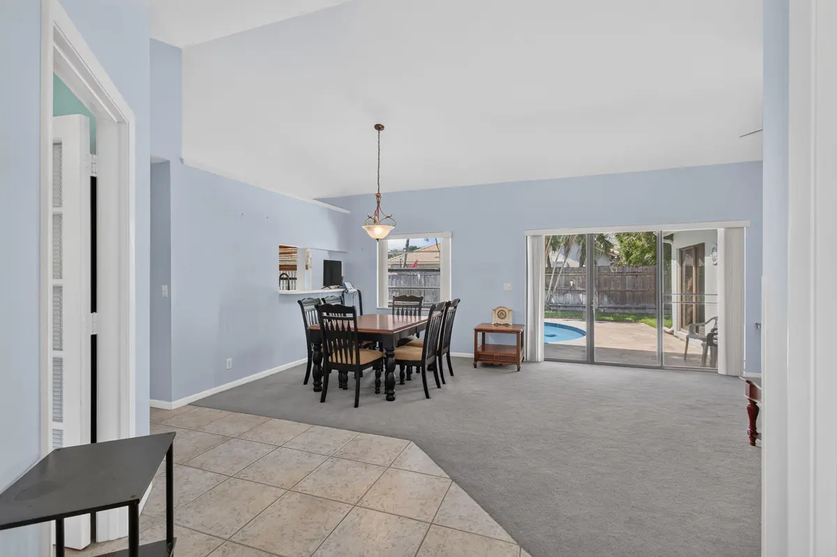 View on Living Room / Dining from Foyer at 39 CEDAR Circle, Boynton Beach