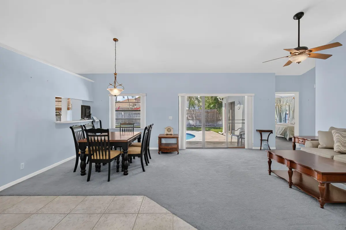 View on Living Room / Dining from Foyer at 39 CEDAR Circle, Boynton Beach