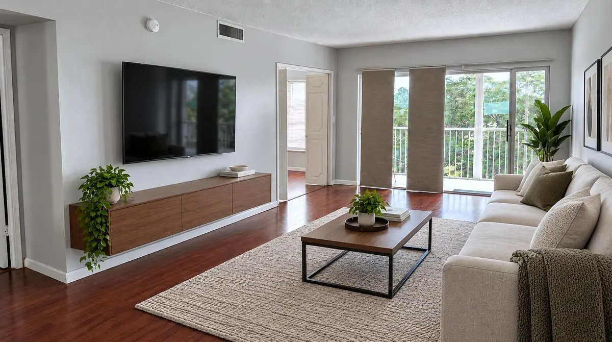 Sala decorated at 3050 N Palm Aire Drive 602, Pompano Beach