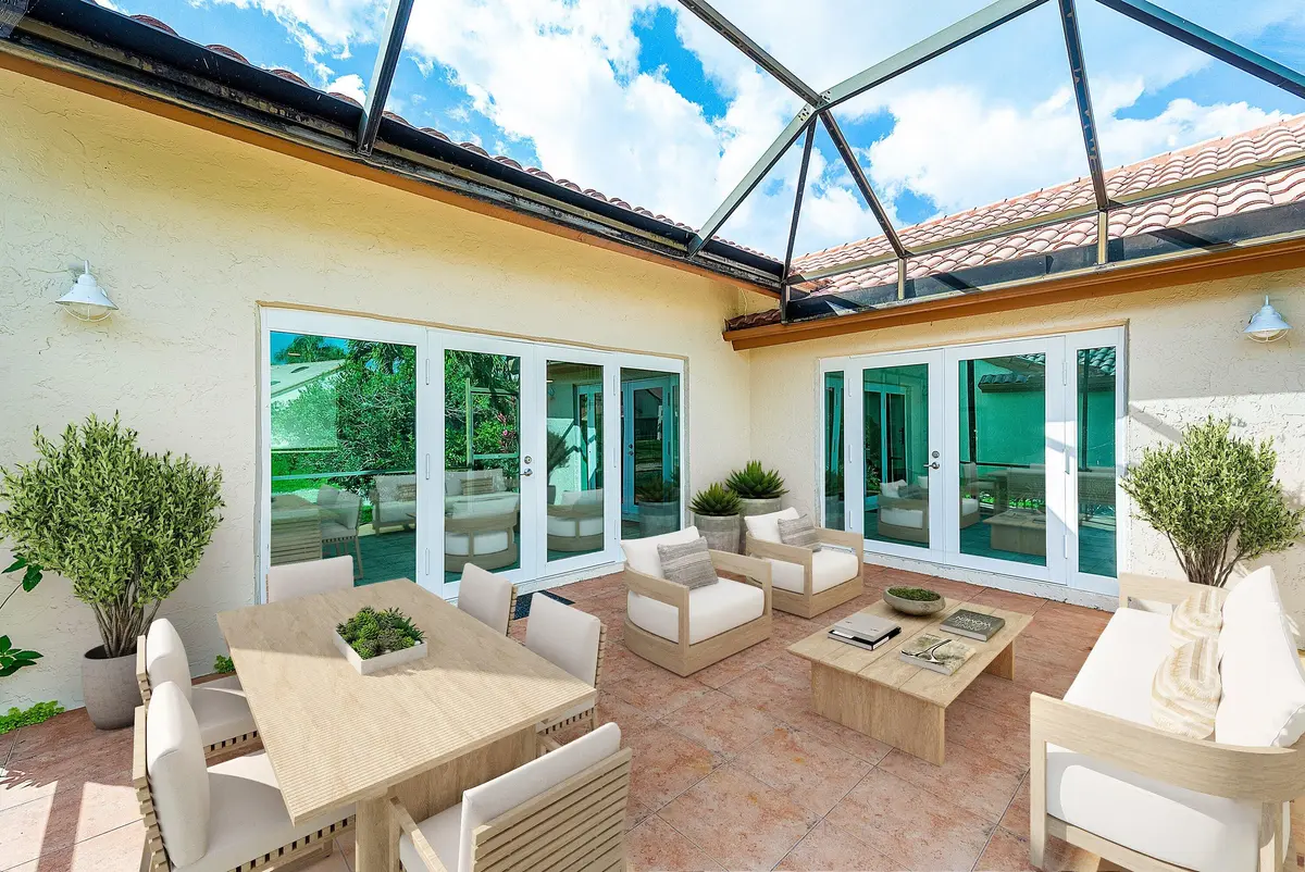 outdoor oasis at 23373 Water Circle, Boca Raton