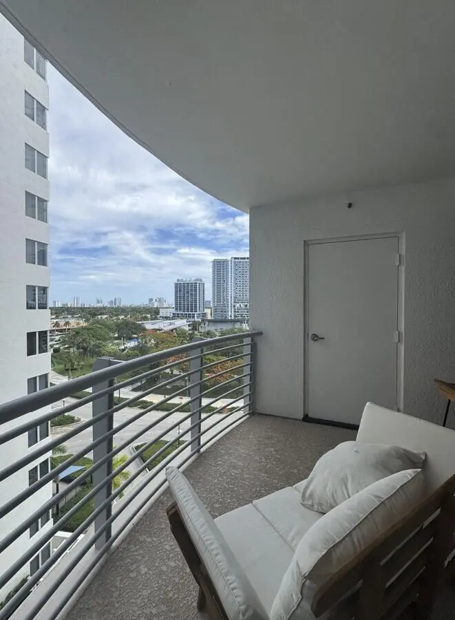 open balcony at 1830 RADIUS Drive 822, Hollywood