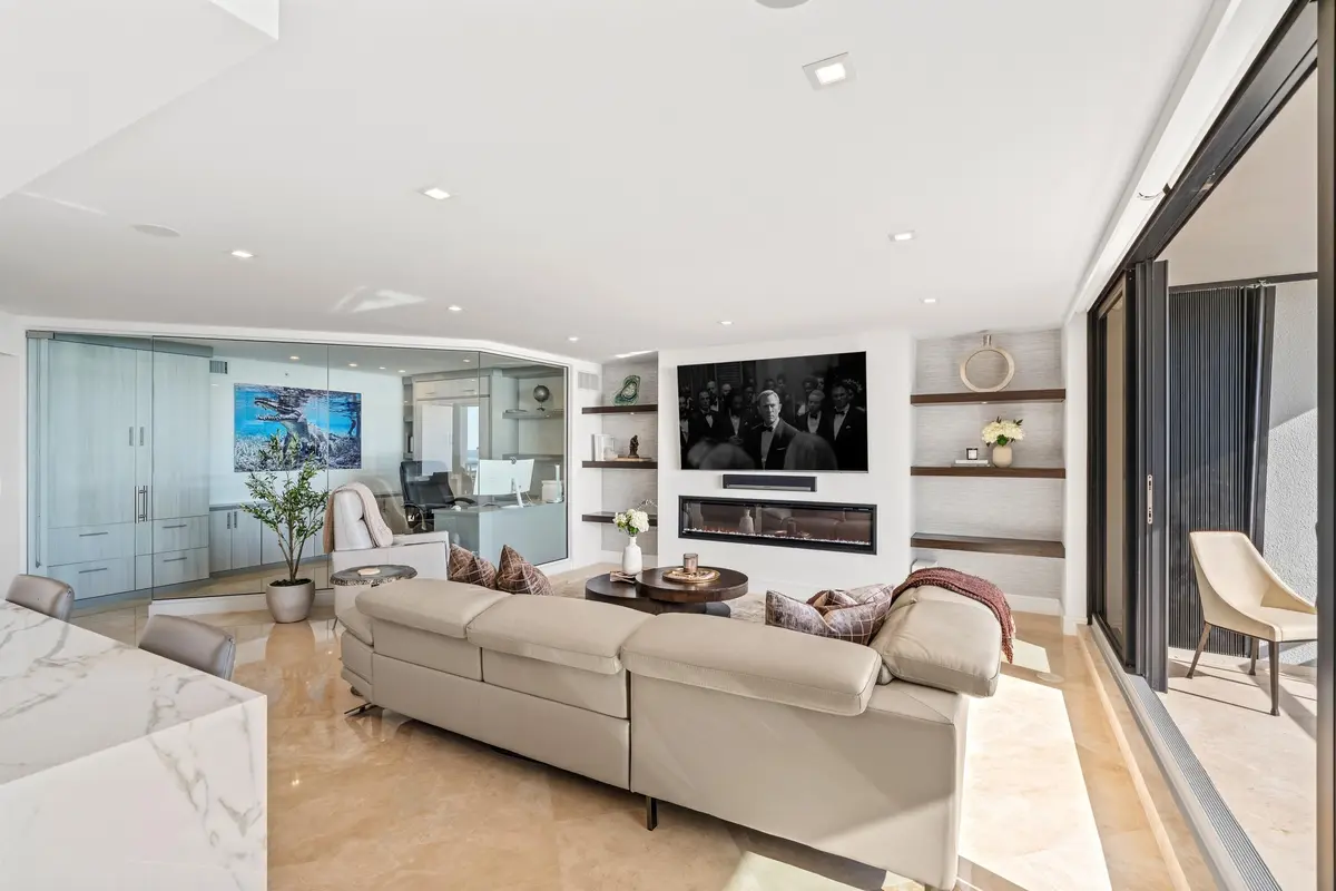 LIVING ROOM at 1400 S Ocean Boulevard N-103, Boca Raton