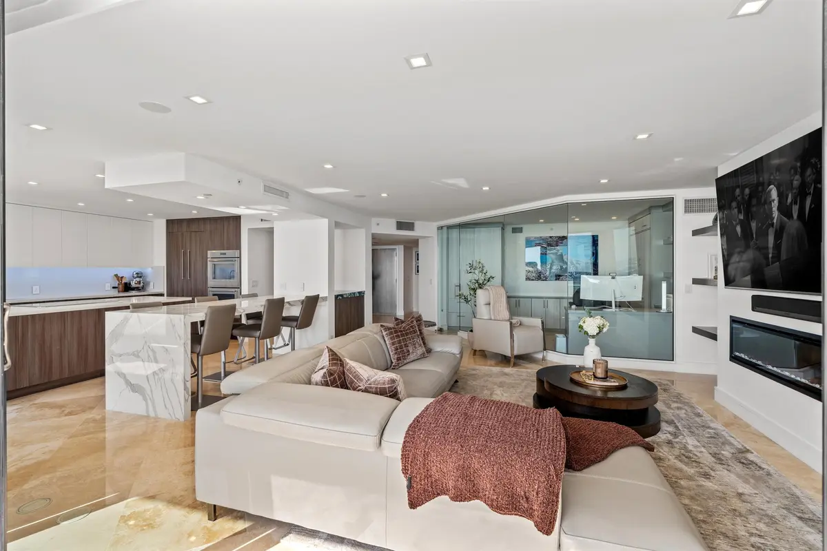 LIVING ROOM at 1400 S Ocean Boulevard N-103, Boca Raton