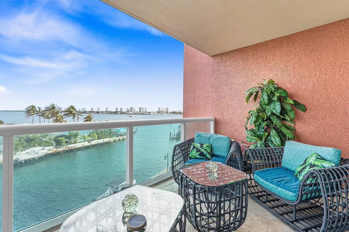 Private Covered Balcony at 2650 Lake Shore Drive 401, Riviera Beach
