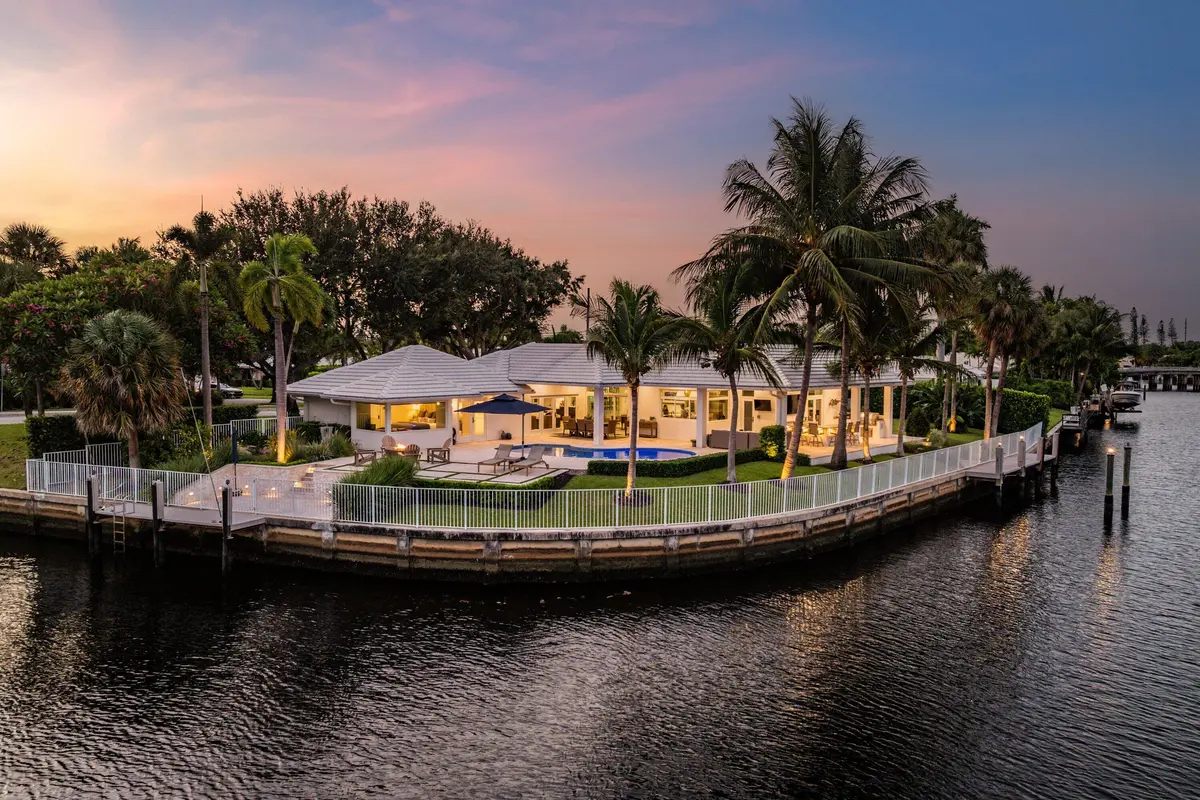245Ft of Water Frontage at 1200 Cypress Way, Boca Raton