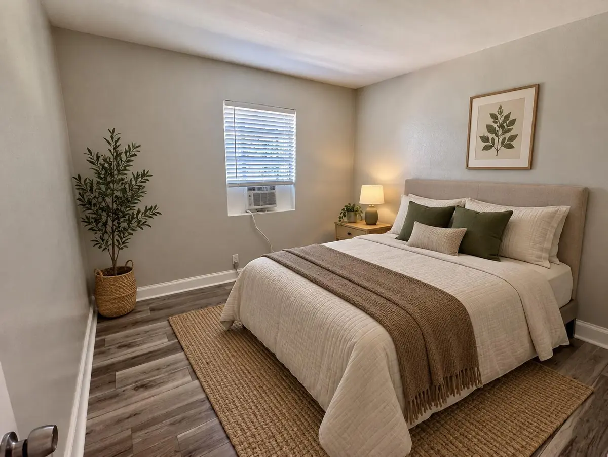 1025 apt 7 - bedroom 1 ai staged at 1025 13th Street 7, West Palm Beach