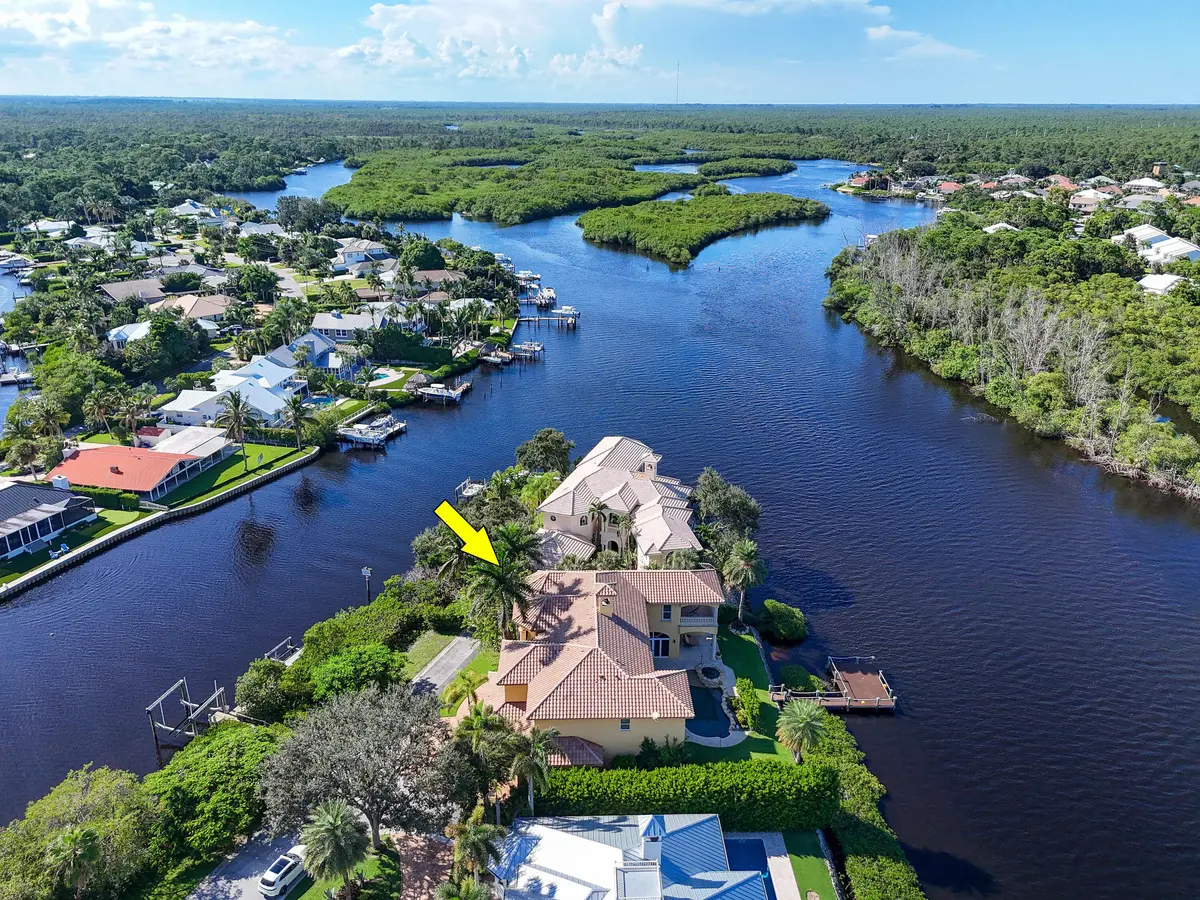 Aerial View at 18519 SE Palm Island Lane, Jupiter