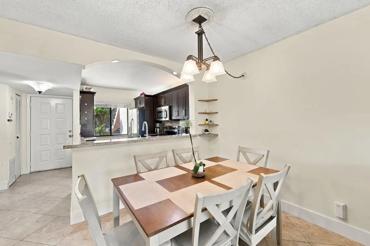 Dining room at 6585 Somerset Drive 102, Boca Raton