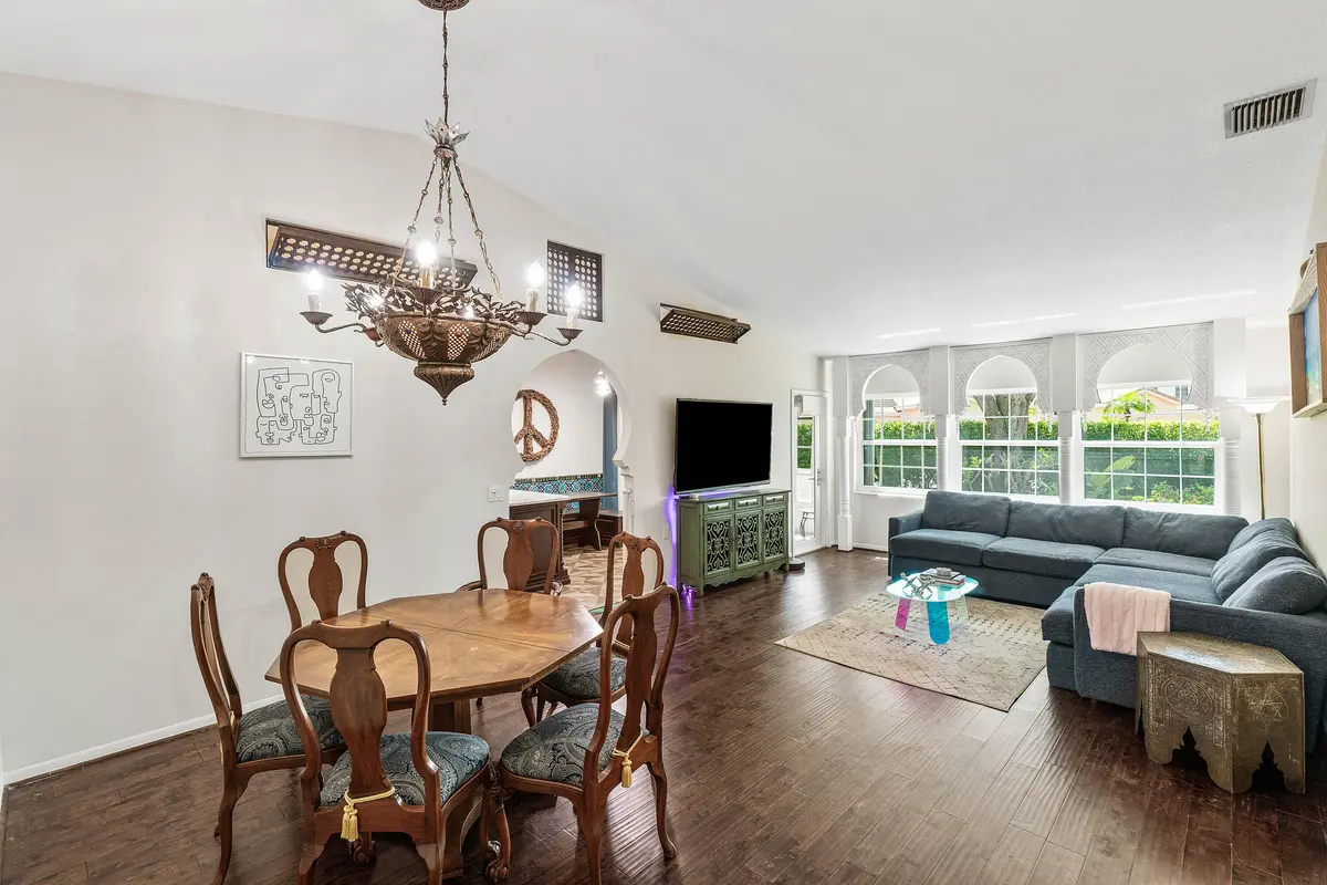 Living and dining area at 17221 Boca Club Boulevard 3, Boca Raton