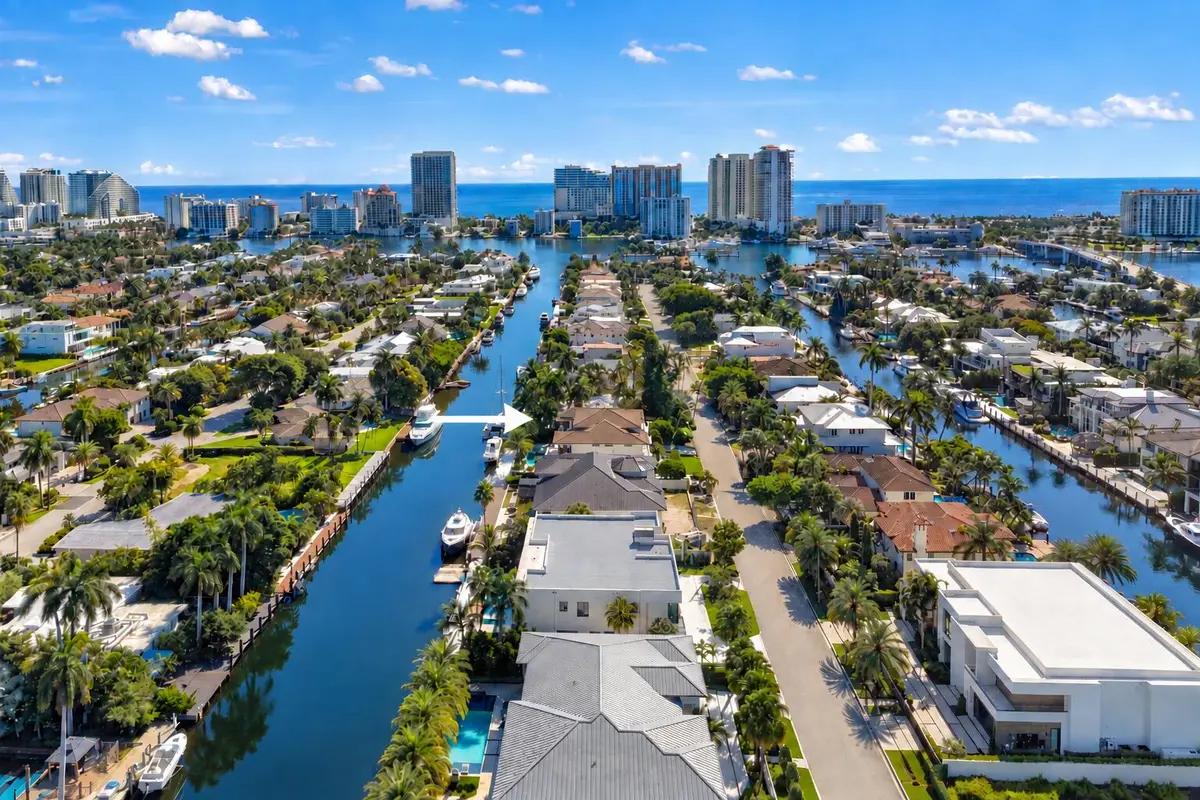 Aerial at 2423 Castilla Isle, Fort Lauderdale